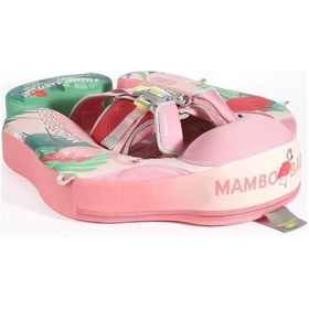 Resim Mambobaby Yüzme Simidi - Pembe Flamingo, Emniyetli, Gölgelikli Ve Ayak Destekli 