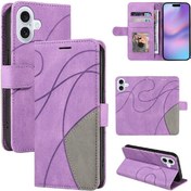 Resim İpohone Uyumlu 17 İçin Flip Kılıf Deri Cüzdan Destekli Koruyucu Dikişli Renkli Kart Yuvalı Stand Folio Kitap 