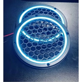 Resim Woodhub 20CM Buzmavisi Neon Işıklı Hoparlör ve Midrange Kapağı 1takım (2ADET) Vidalanabilir 