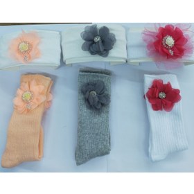 Resim ÖZKARDEŞLER BABY Bebek Diz Altı Çorap Ve Bandana Set 3lü 