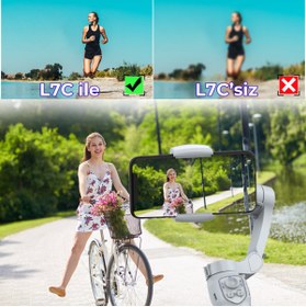 Resim İdragon L7c Pro 3 Axis Telefon Gimbal Sabitleyici 3 Eksenli Sabitleme 