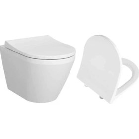 Resim Vitra Integra Rim-Ex Asma Klozet ve Kapak Takımı, Mat Beyaz 