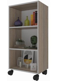 Resim Kenzlife Kitaplık Beril 108 040 020 Crd Tekerlekli Mutfak Dolabı Banyo Ofis Ayakkabılık Kiler 