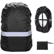 Resim Tenfowee Siyah 45l Çift Kancalı Yansıtıcı Outdoor Çanta Kapakçıği - Su Geçirmez 210t Oxford Malzeme İle Dağcılık, Bisiklet, Kamp İçin Çok Renkli 