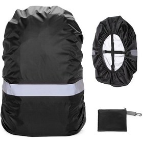 Resim Tenfowee Siyah 45l Çift Kancalı Yansıtıcı Outdoor Çanta Kapakçıği - Su Geçirmez 210t Oxford Malzeme İle Dağcılık, Bisiklet, Kamp İçin Çok Renkli 