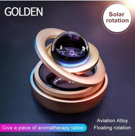 Resim MUNBO Güneş Enerjili Dönen Satürn Küre Oto Araba Kokusu Solar Enerjili Hareketli Satürn Araba Kokusu 