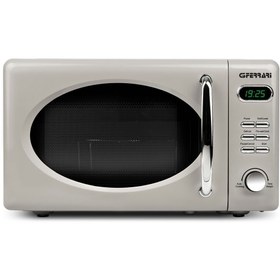 Resim G3ferrari G10155 Sapormio Vintage 20L Retro Açık Gri Dijital Göstergeli Izgara Opsiyonlu Mikrodalga Fırın 
