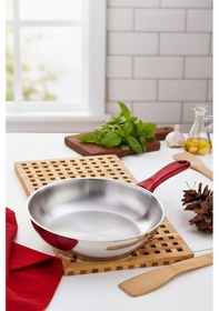 Resim Gülsan Maksi 30 Cm Çelik Tava Gümüş 