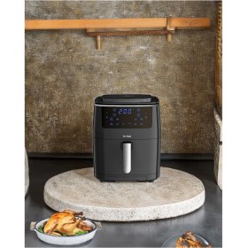 Resim Tefal 6,5lt Xxl Kapasite 3'ü 1 Arada Çözüm Hava ile Kızartma, Izgara ve Buharda Pişirme Airfryer 