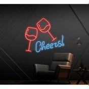 Resim Twins Led Cheers Yazılı Ve Şekilli Neon Tabela Mavi Model:model:65473366 Mavi 