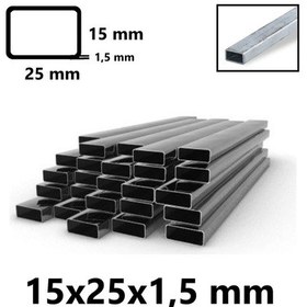 Resim Boyasız 2mt 15 X 25 X 1,5 Mm Kutu Profil Boru Metal 15x25x1,5 D 