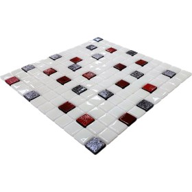 Resim MozaiKristaL Mutfak Tezgah Arası ve Tüm Yaşam Alanları İçin Cam Mozaik. Taş Ölçüleri: 25X25X5 Mm. File Ölçüsü: 31.5X31.5 cm. ( 1 Kutu = 1 m2 Fiyatıdır ) 