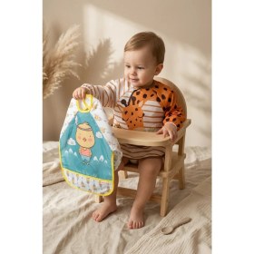 Resim Babydonat Lüks Sıvı Geçirmez Uzun Kollu Bebek Blw Önlüğü 6-24 Ay - 2'li Set Hayvan Figürlü Mama Önlüğü - Leke Tutmaz ve Yıkanabilir Etkinlik Önlüğü 
