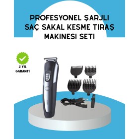 Resim Ergonomik Profesyonel Tıraş Makinesi Saç Sakal Kesme ve Düzeltme 