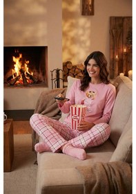 Resim Lela Bayan Pijama Takımı 65723314 Pembe Pembe 