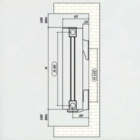 Resim Aeon Visage Alüminyum Dekoratif Radyatör Dikey 150CM x 50CM (10 Dilimli) Beyaz 
