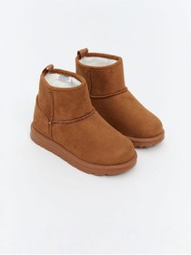 Resim LC Waikiki Esvab Giyim'den Şık Tercihler | Süet Görünümlü Kız Bebek Ev Botu Panduf 