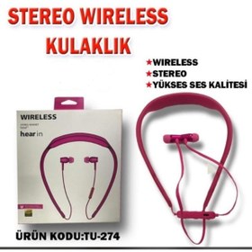 Resim HESCOM Pembe Renk Kablosuz Kulaklık 