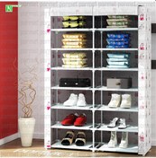 Resim Dzgn Home İki 2 Bölmeli Plastik Ayakkabılık Bez Dolap-istanbul İstanbul 