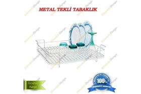 Resim Feyza Design Metal Damla Model Tabaklık ve Bulaşıklık Sepeti, Krom Kaplama, Dayanıklı Tasarım 