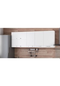 Resim Minar 205 Cm Mutfak Dolabı Beyaz 205-B2-Üst Modül Beyaz 