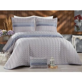 Resim Colors Micro Çift Kişilik Yatak Örtüsü Gri (541555748) Gri 