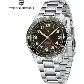 Resim Pagani Design Pd-1784 Erkek Saati Otomatik Gmt Paslanmaz Çelik Kayışlı Japon Nh34a Hareket Safir Cam Su Geçirmez Siyah - Yeşil 