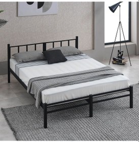 Resim Unimet Titan Çift Kişilik Metal Karyola 160x200 - Siyah 