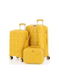 Resim Mçs Polipropilen 3lü Valiz Seti Büyük & Orta & Makyaj V376 S23sy1000051-set 00012 Sarı 