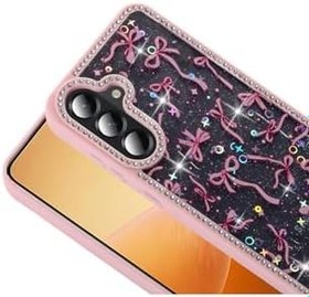 Resim Zipax Samsung Galaxy İle Uyumlu A26 Kılıf Taşlı Ve Simli Tasarım Zr Azra Pembe 