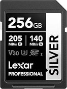 Resim Lexar Profesyonel SILVER SD Kart 256 GB, 205 MB/s'ye Kadar Okuma, 140MB/s Yazma, SDXC UHS-I Hafıza Kartı, Sınıf 10, U3, V30, Profesyonel Fotoğrafçılar için SD Kart, Videografçılar, Meraklılar 
