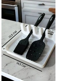 Resim Valletta Gili Kapak Tutucu Ve Kaşıklık Beyaz 