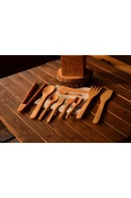 Resim Bambum B2895 Violi 10 Parça Mutfak Seti - bambu ahşap servis seti (kevgir seti) 