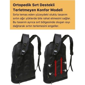 Resim Carlburn Ortopedik Su Geçirmez Konfor Modeli Fermuarlı Büyük Boy Çok Gözlü Bölmeli Kamp Outdoor Sırt Çantası 