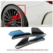 Resim Tenfowee Mercedes C117 Cla45 İçin Şık Siyah Tekerlek Kaş Koruma Ve Dekorasyon Seti - Kolay Montaj 