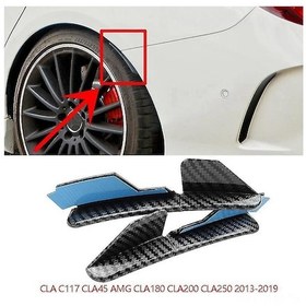 Resim Tenfowee Mercedes C117 Cla45 İçin Şık Siyah Tekerlek Kaş Koruma Ve Dekorasyon Seti - Kolay Montaj 