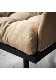 Resim Bahçe Takımı Balkon Ve Cafe Modüler Metal Koltuk Takımı 2+1+1 Sehpalı Bej 1637 Bej 