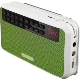 Resim Ganbao Yeşil Rolton E500 Taşınabilir Stereo Bluetooth Uyumlu Hoparlör Fm Radyo Clear Bass Çift Parça USB Müzik Çalar (Yurt Dışından) 