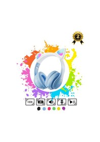 Resim Çocuk Bluetooth Kulaklık Kedi Kulaklık Pro Akıllı Rgb Led Detaylı Bluetooth Kablosuz 