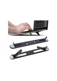 Resim Siyah 2 Kademeli Katlanabilir Ve Yapışkanlı Laptop Standı Tablet Kılıfı 