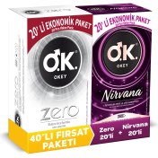 Resim Okey Prezervatif 40'lı Aromasız Afrodizyak Etkili Ultra Kabartmalı ve Ekstra İnce Kayganlaştırıcılı 