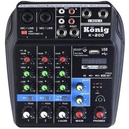 Resim König K-200 4 Kanal Stüdyo Kayıt Deck Mikser 