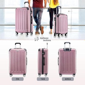 Resim Anthony Jackson Ultra Hafif ABS Valiz TRION (Pembe, Kabin Boy) 