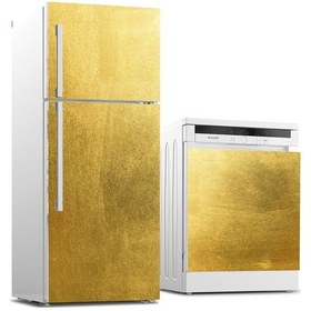 Resim Buzdolabı Ve Bulaşık Makinası Beyaz Eşya Sticker Kaplama Altın Do 