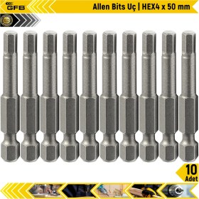 Resim Gfb Allen Bits Uç Hex4 x 50 mm 10 Adet 