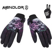 Resim Techbloom Mendlor Polyester Eldiven Tam Parmakli Dokuma Kafatasi Desenli Purple Xl Motor Bisiklet Yarisma Dag Ve Yol Bisikleti Icin 