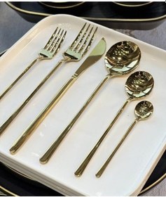 Resim Arow Milano Lüx 36 Parça Gold Çatal Kaşık Bıçak Takımı DC.TR-3701-G 