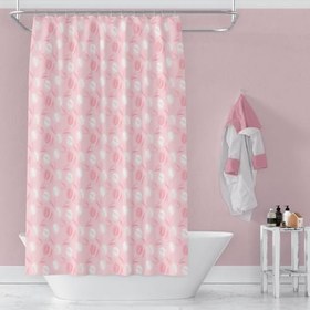 Resim Banyo Perdesi 1x100x200 Tek Kanat Duş Perdesi Halka Hediyeli Duşakabin Perdesi 2881 