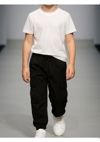 Resim Nk Kids Erkek Çocuk Körük Cepli Pantolon-15951 Siyah 