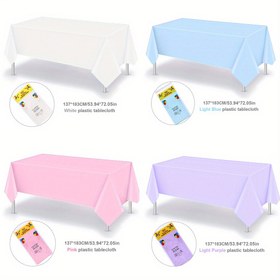Resim 1 Adet 137x183 cm Doğum Günü Partisi Dekorasyonu Masa Örtüsü, Düğün Masası Örtüsü, Parti Malzemeleri 